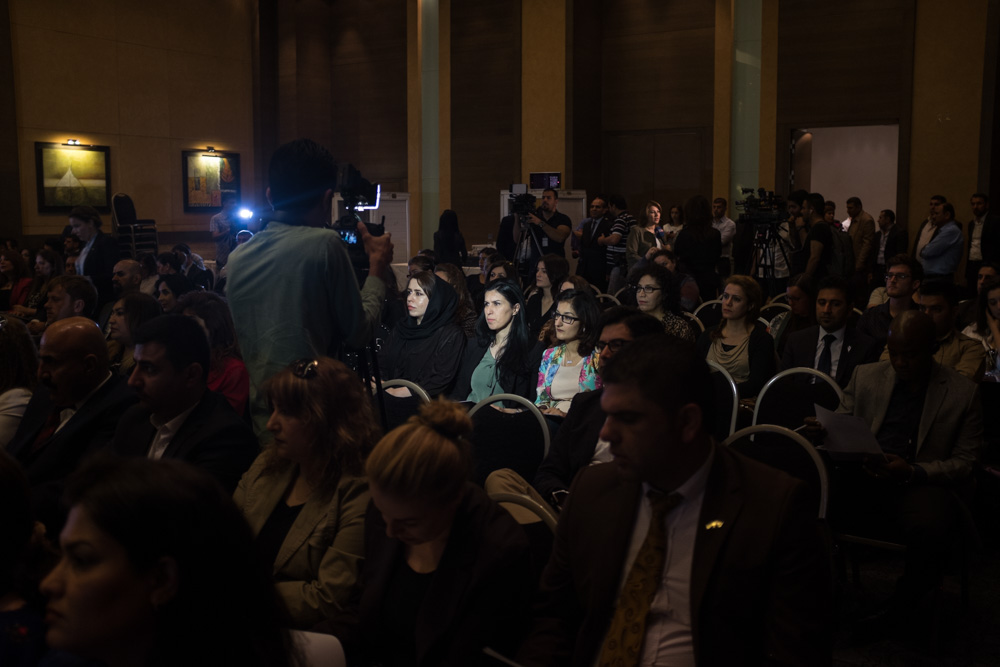 The International Protocol on Sexual Violence in Conflict was launched in Kurdish. April 19, 2016. (Photo: Kurdistan24 / Alexandre Afonso)